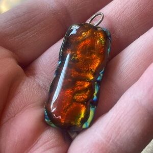 Handcrafted art glass pendant-free shipping